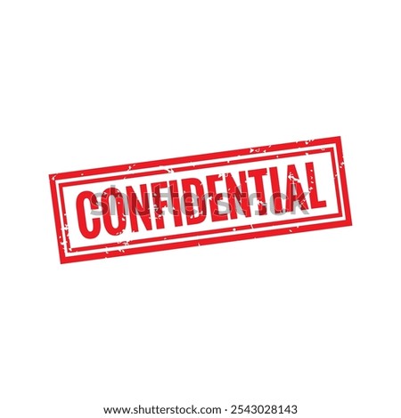 Confidential Rubber stamp vector design. Rubber Stamp Illustration - Vector