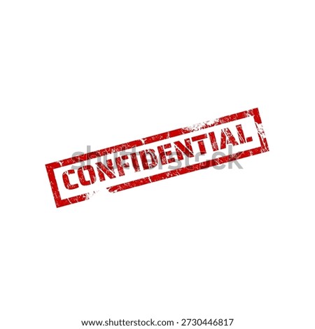 Confidential - rubber stamp - vector illustration