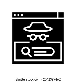 confidential security system glyph icon vector. confidential security system sign. isolated contour symbol black illustration