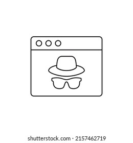 Confidential security system icon in line style icon, style isolated on white background