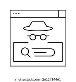 confidential security system line icon vector. confidential security system sign. isolated contour symbol black illustration