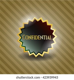 Confidential shiny badge