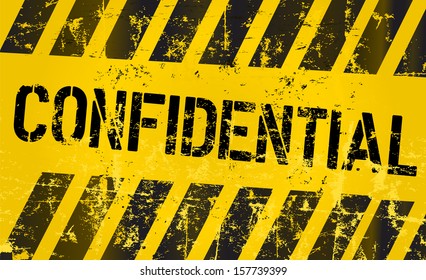 confidential sign, vector eps 10