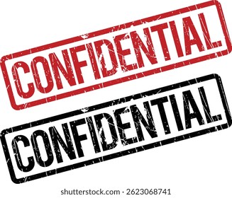 Cachet confidentiel - Illustration vectorielle de sceau de concept de texte grunge