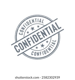 Confidential Stamp Grunge Vector Template