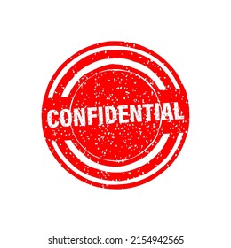 Confidential stamp on white background. Vector background