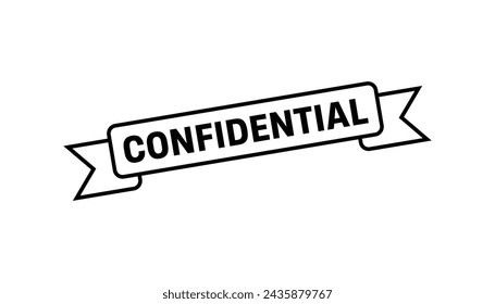 Confidential Stamp, Confidential Ribbon Sign