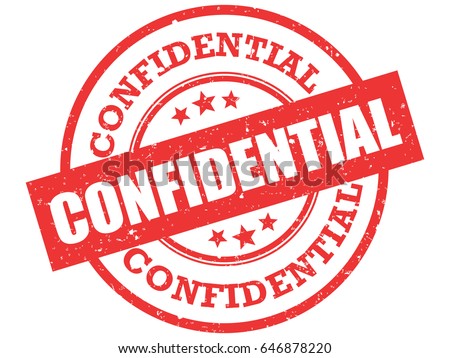 Confidential stamp vector. Confidentiality grunge rubber stamp on white background.