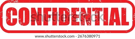 Confidential Stamp Vector | Red Grunge Rubber Stamp Design for Private, Legal, and Sensitive Office Documents