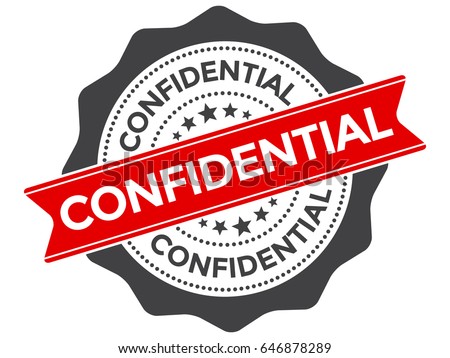 Confidential stamp vector. Confidential seal or badge concept isolated on white background.