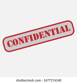 
Confidential Stamp - Vector, Text Sign & Symbol Illustration.