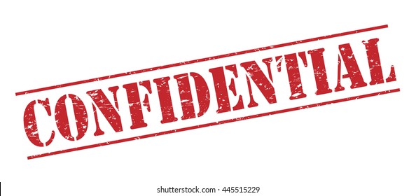 Confidential Vector Stamp On White Background