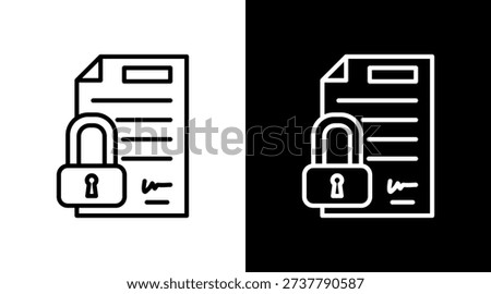 Confidential White Icon Set Design