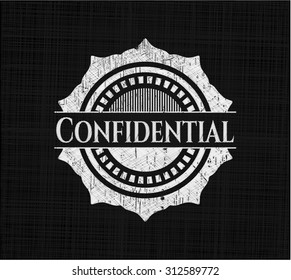 Confidential written on a blackboard