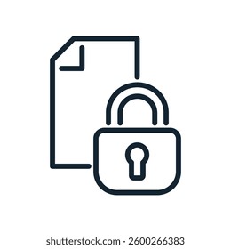 confidentiality agreement document outline icon