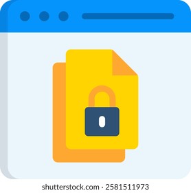 Confidentiality Icon Flat Vector Illustration