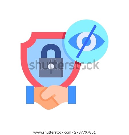Confidentiality Icon Flat Vector Illustration