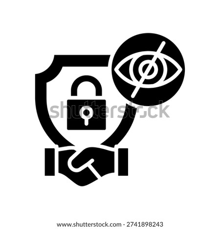 Confidentiality Icon Glyph Vector Illustration