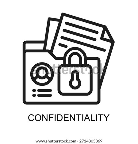 Confidentiality icon line vector illustration