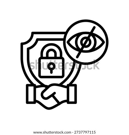 Confidentiality Icon Line Vector Illustration