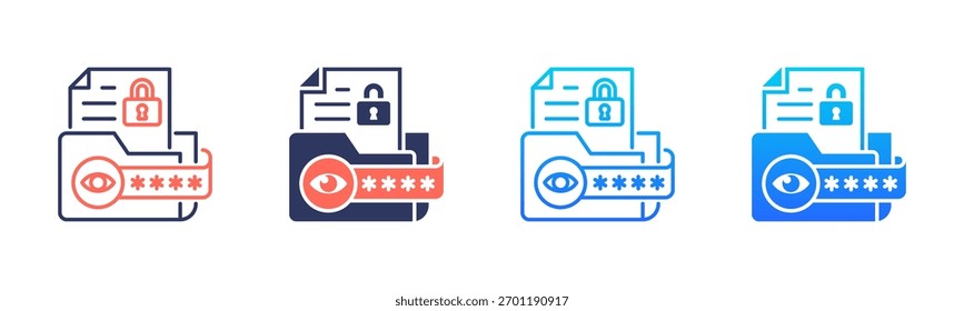Paquete De Iconos De Confidencialidad En Varios Estilos