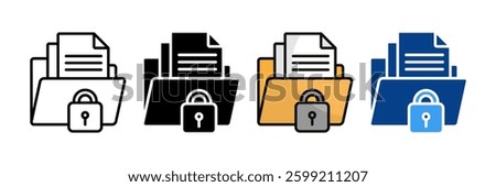 Confidentiality Icon Set Multiple Style Collection