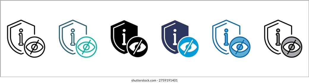 Confidentiality Icon Single Pack Multistyle