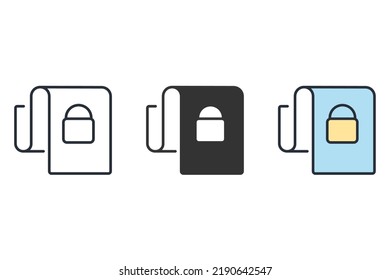 Symbol für Vertraulichkeitssymbole, Vektorelemente für Infografik-Web