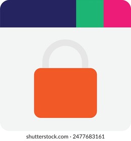 Confidentiality Protection Safety Icon Vector Flat Illustration