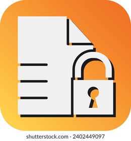 Confidentiality  Vector Glyph Gradient Background Icon For Personal And Commercial Use.
