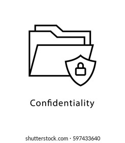 Confidentiality Vector Line Icon 