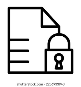 Confidentiality Vector Line Icon Design