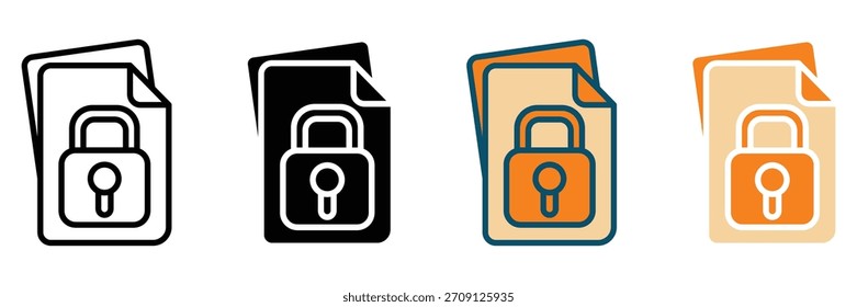 Icono de Web de confidencialidad colección de estilo múltiple