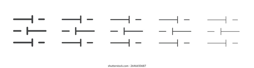 Config icon flat simple outline logo