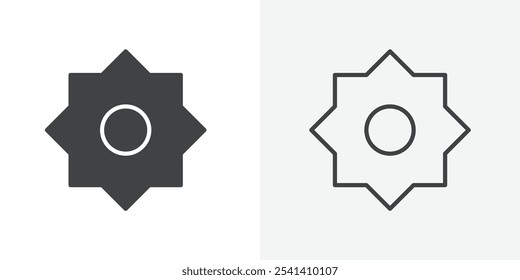 Ícone de configuração plano e design de conjunto simples