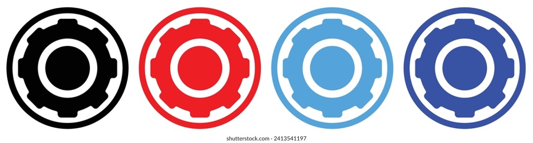 icono de configuración o logotipo símbolo de signo aislado ilustración vectorial - Colección de iconos vectoriales de estilo negro de alta calidad