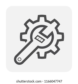 Config or setting icon design, black and outline.