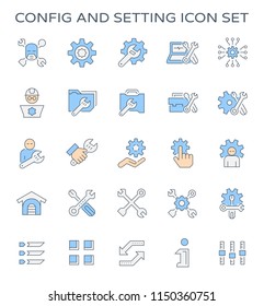 Config and setting icon set.