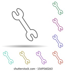 Config sign multi color icon. Simple thin line, outline vector of web icons for ui and ux, website or mobile application