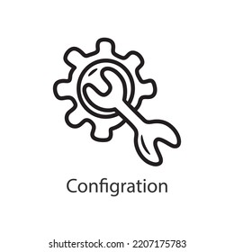 Configration Filled Outline Icon Design illustration. Data Symbol on White background EPS 10 File