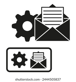 Configurable email settings icon. Vector illustration. EPS 10. S