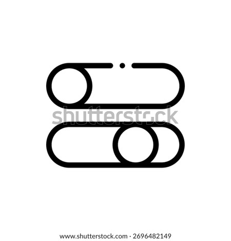 Configurable vector illustration of settings gear cog, perfect for options, preferences, and tech themes