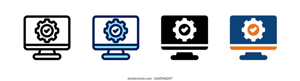 Konfiguration Alles in einem Symbol Multi Styles Vektor Set