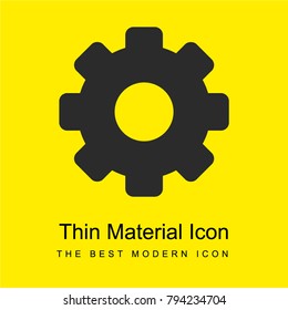 Configuration cogwheel interface symbol bright yellow material minimal icon or logo design