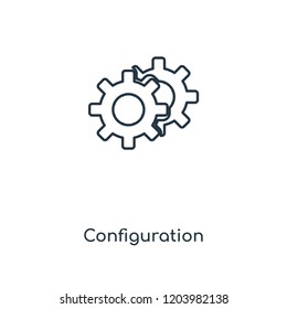 Configuration concept line icon. Linear Configuration concept outline symbol design. This simple element illustration can be used for web and mobile UI/UX.