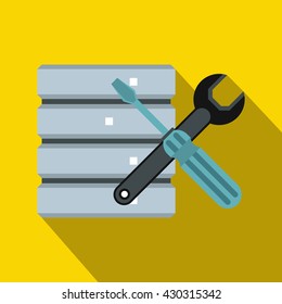Configuration database isp icon. Flat illustration of configuration database isp vector icon for any web design