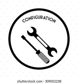 Configuration digital design, vector illustration eps 10