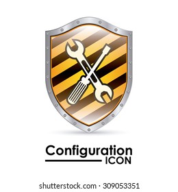 Configuration digital design, vector illustration eps 10