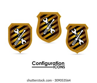 Configuration digital design, vector illustration eps 10