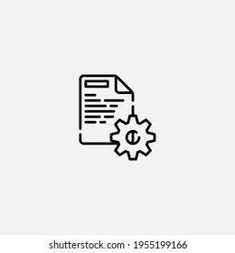 Configuration document icon sign vector,Symbol, logo illustration for web and mobile